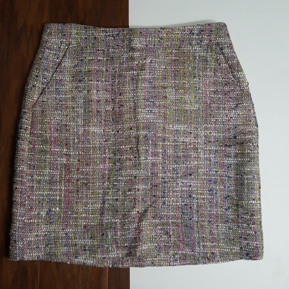 J. Crew Multicolor Tweed Mini Skirt